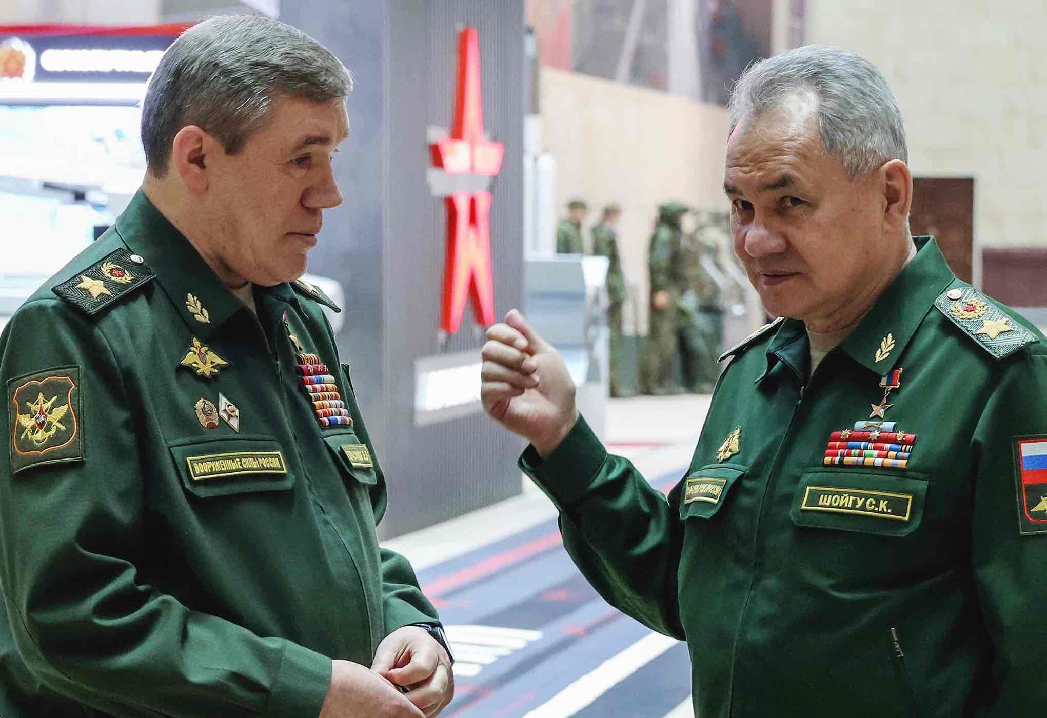 Russian Defense Sergei Shoigu and Chief of General Staff Gen. Valery Gerasimov