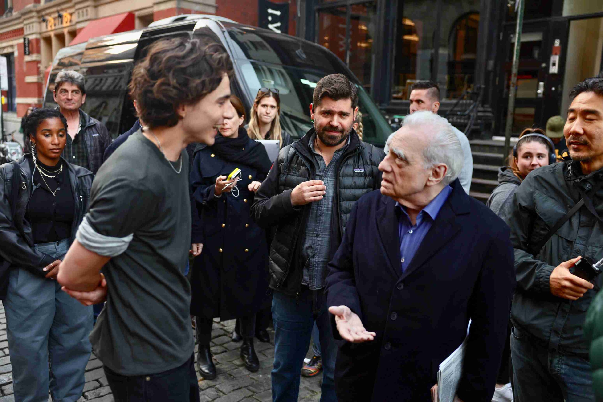 Timothee Chalamet and Martin Scorsese