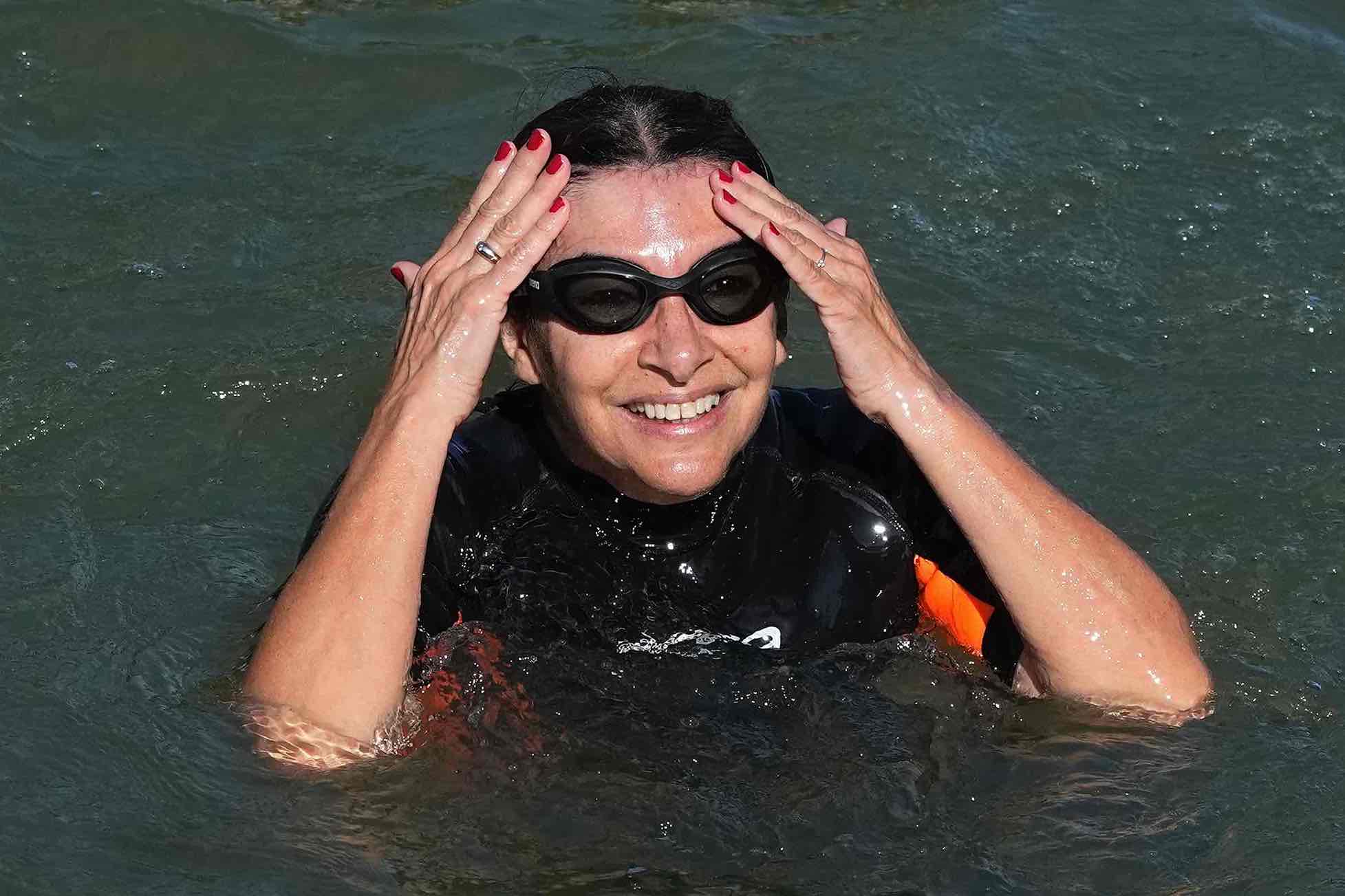 Paris Olympics Mayor Swim