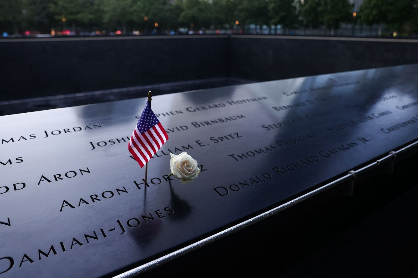 Memorial Pool at the National 9/11 Memorial in New York City,