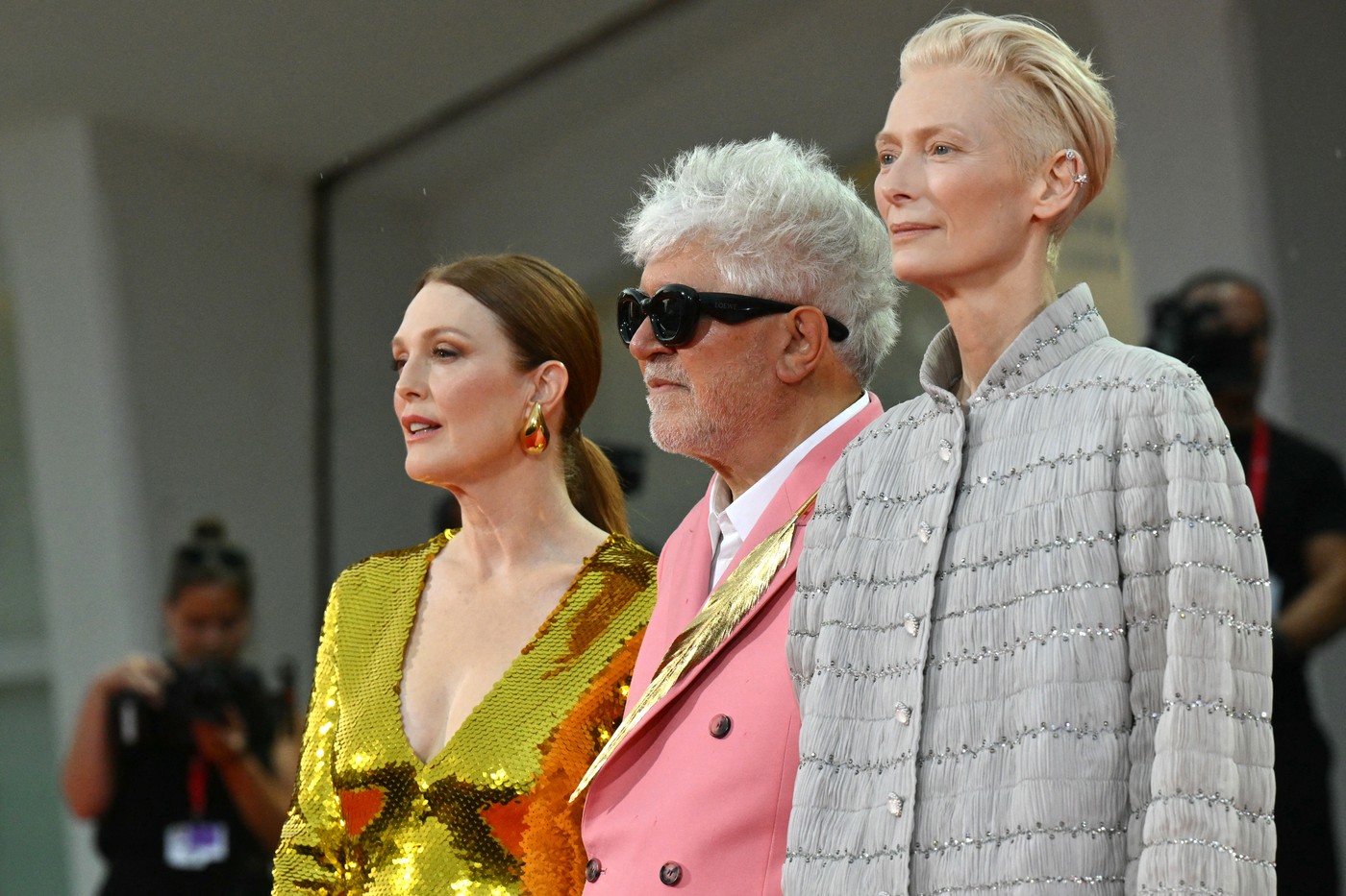 Julianne Moore, Pedro Almodovar and Tilda Swinton