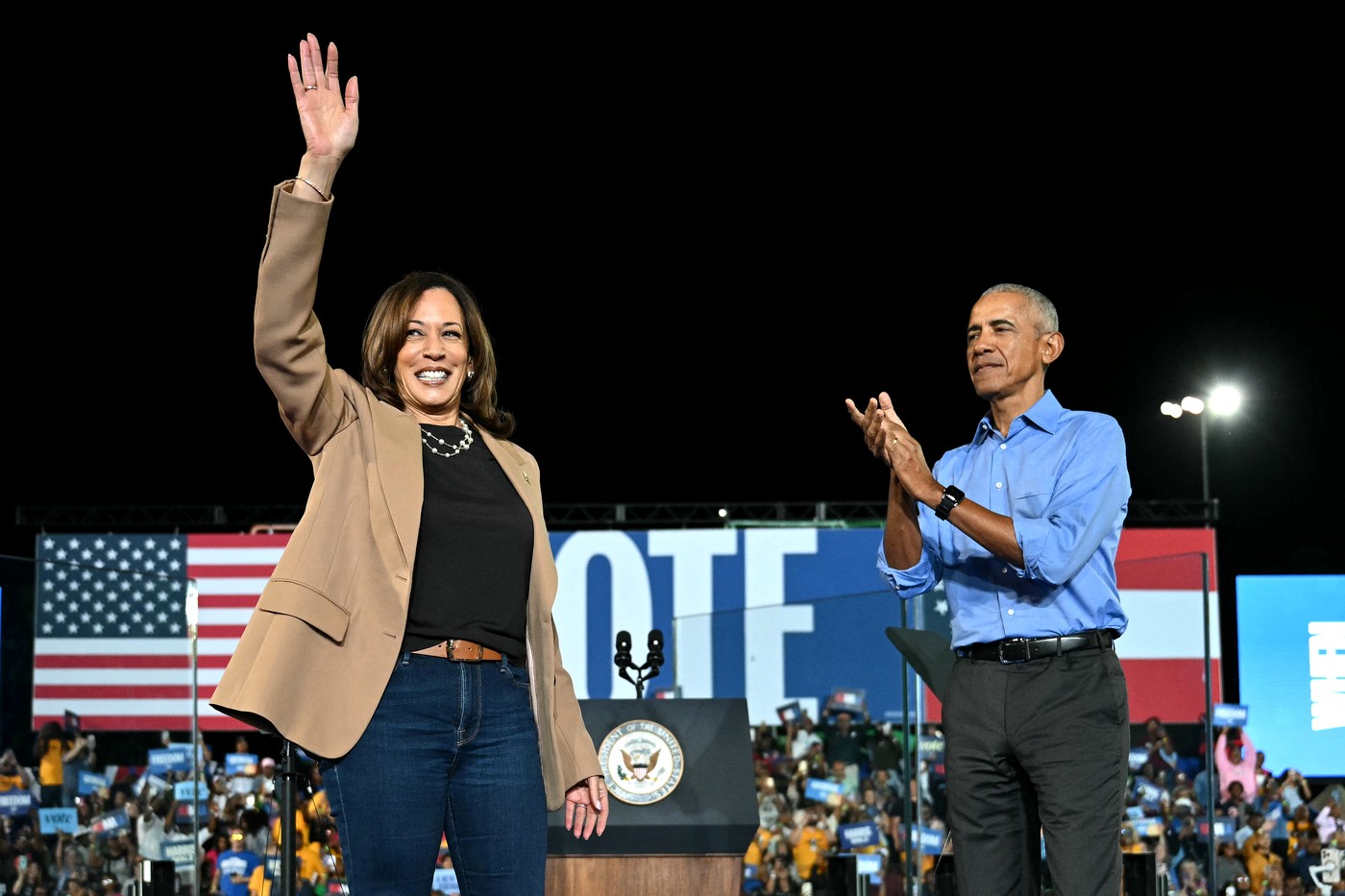 Kamala Haris i Barak Obama